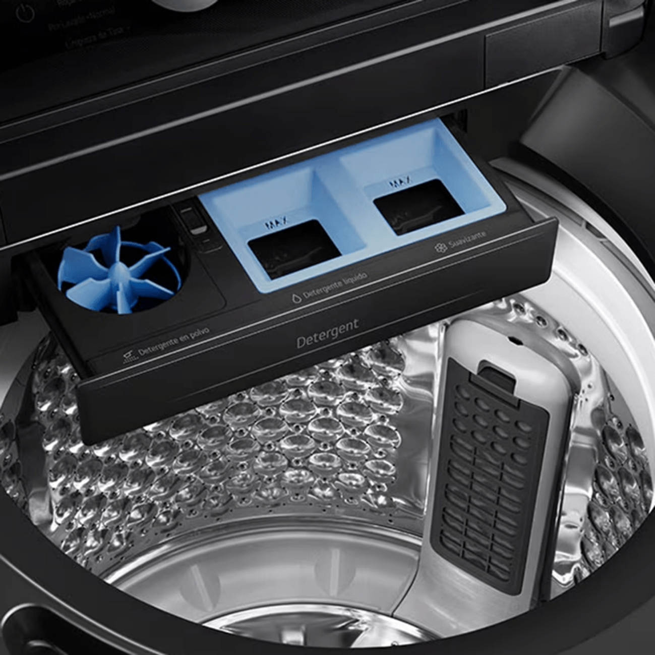 LAVADORA 20 kg - 44 LBS NEGRA INVERTER Mod: WT20OBTX6T - Imagen 3