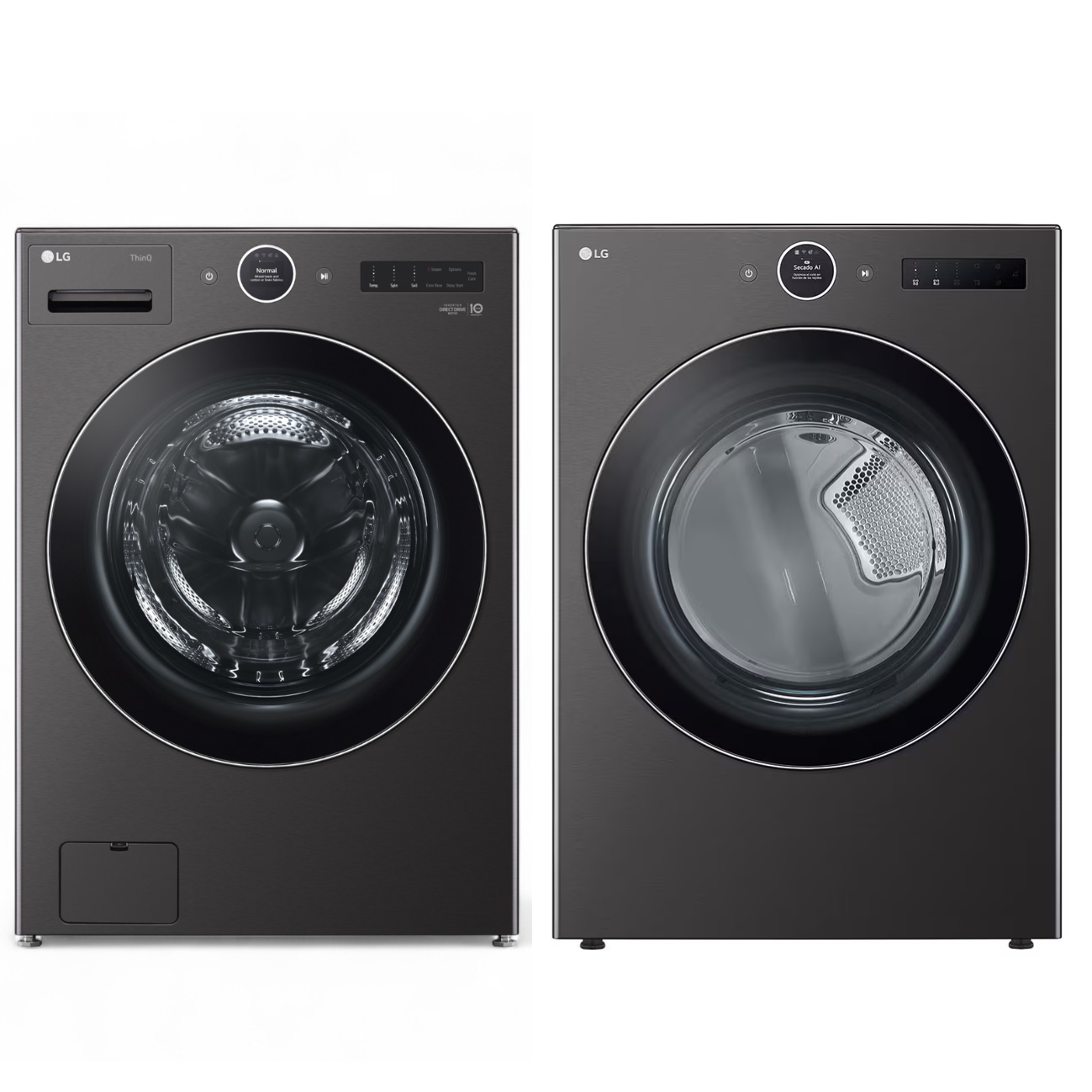COMBO LAVADORA 23 KG, SECADORA ELECTTRICA 23 KG 52 LBS NEGRA INVERTER Mod: WM23 BFXS6
